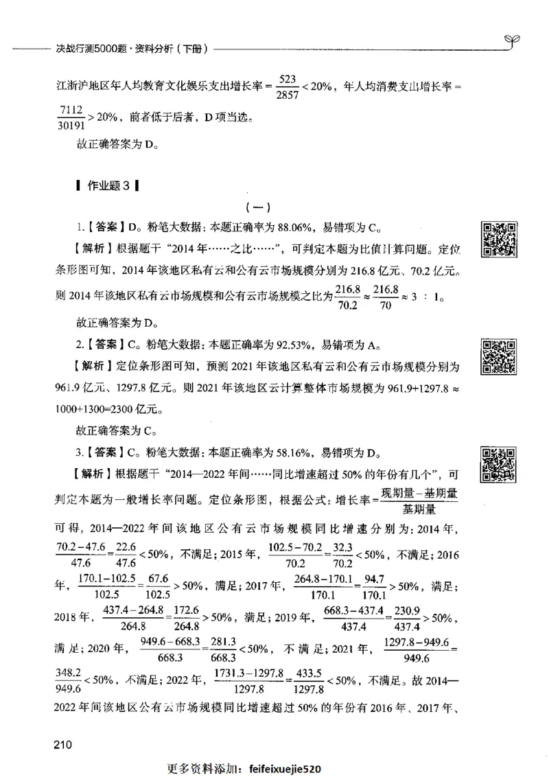 10资料分析（答案）2023年5月版_26吉林考备考资料包_11省考刷题包_04决战行测5000题_行测5000题2023年5月版次