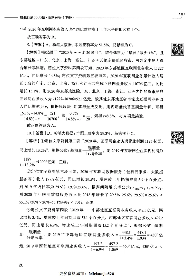 10资料分析（答案）2023年5月版_26吉林考备考资料包_11省考刷题包_04决战行测5000题_行测5000题2023年5月版次