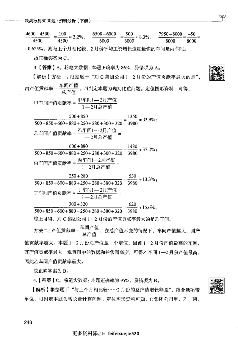 10资料分析（答案）2023年5月版_26吉林考备考资料包_11省考刷题包_04决战行测5000题_行测5000题2023年5月版次