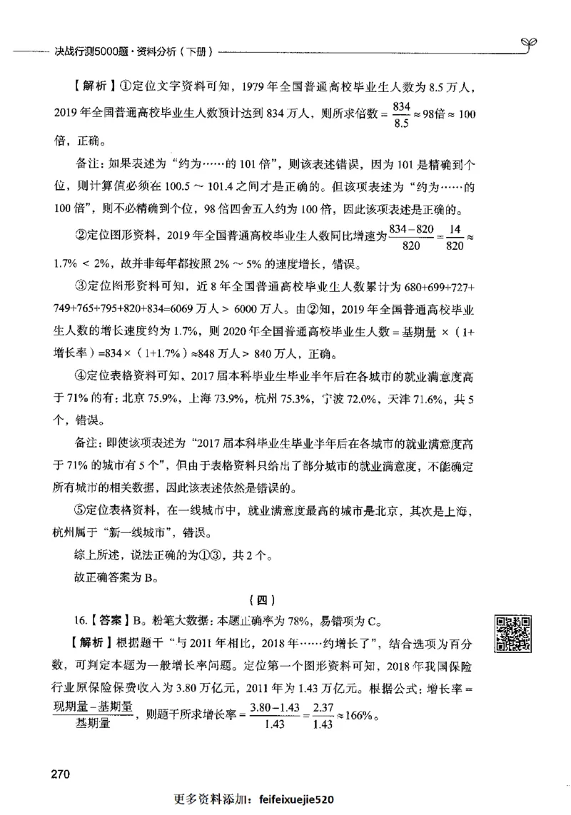 10资料分析（答案）2023年5月版_26吉林考备考资料包_11省考刷题包_04决战行测5000题_行测5000题2023年5月版次