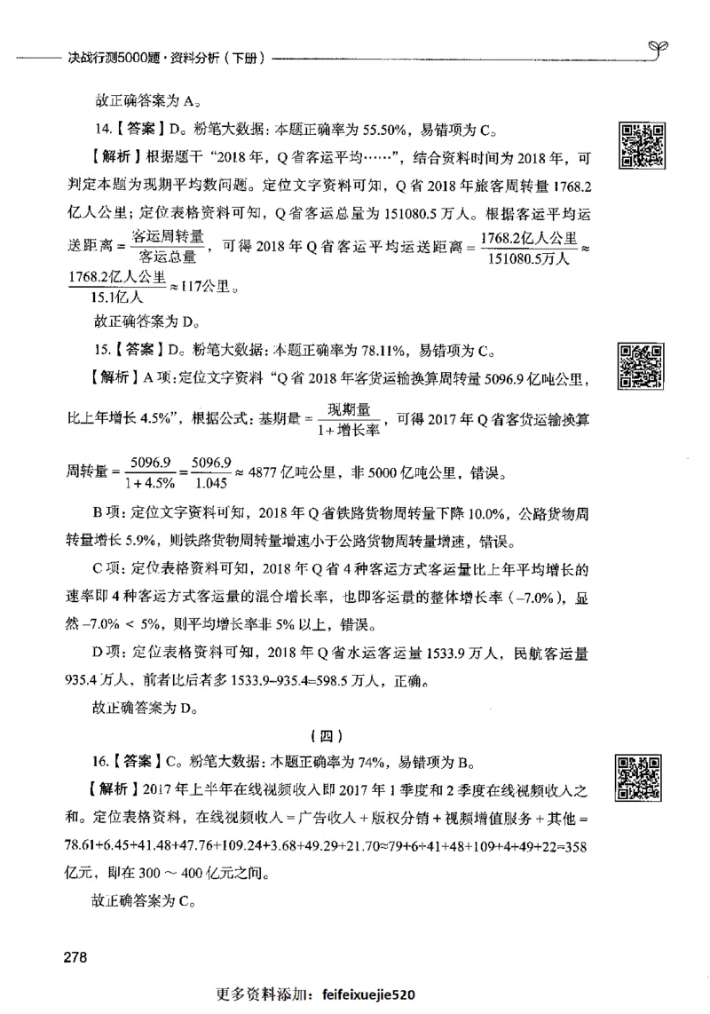 10资料分析（答案）2023年5月版_26吉林考备考资料包_11省考刷题包_04决战行测5000题_行测5000题2023年5月版次