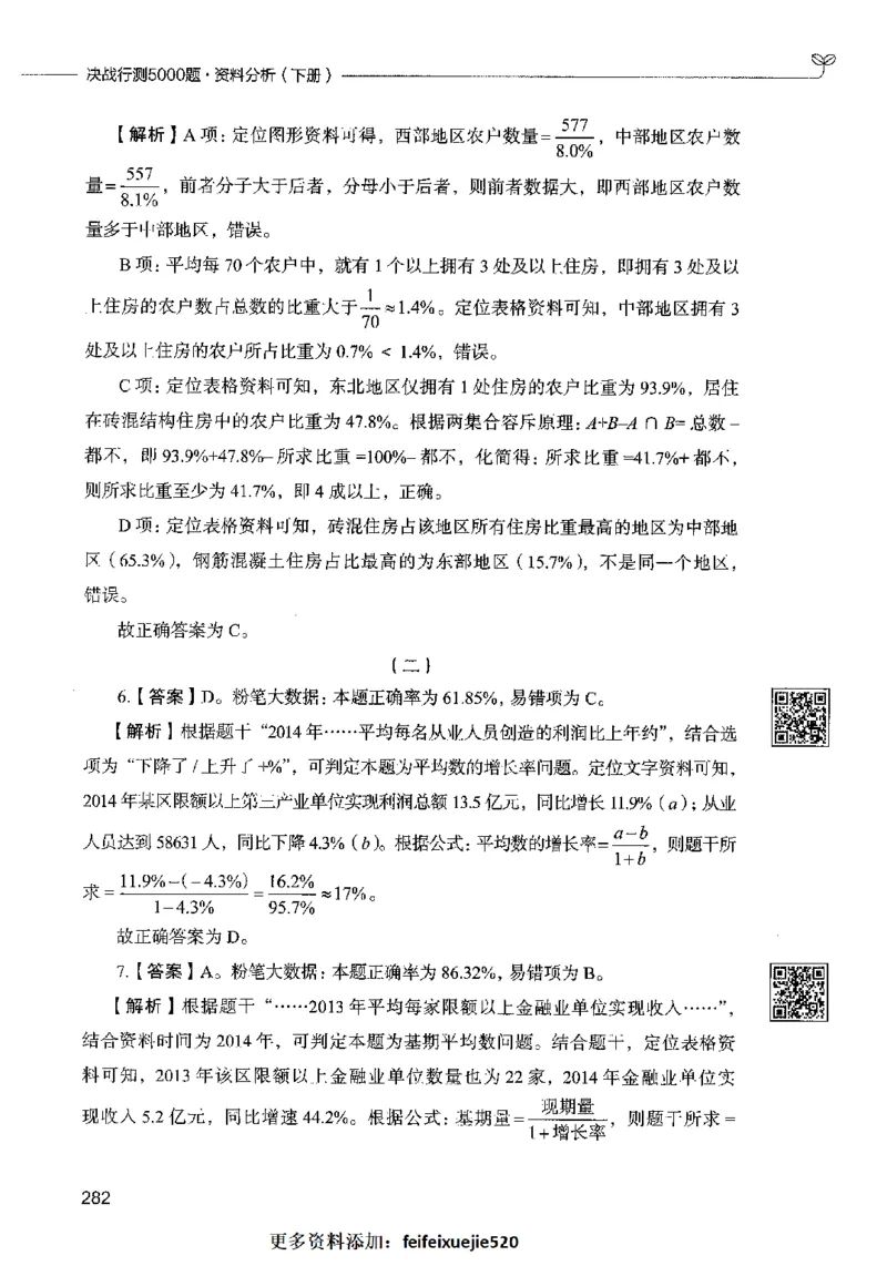10资料分析（答案）2023年5月版_26吉林考备考资料包_11省考刷题包_04决战行测5000题_行测5000题2023年5月版次