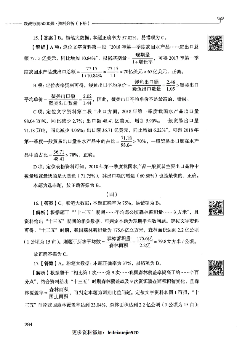 10资料分析（答案）2023年5月版_26吉林考备考资料包_11省考刷题包_04决战行测5000题_行测5000题2023年5月版次