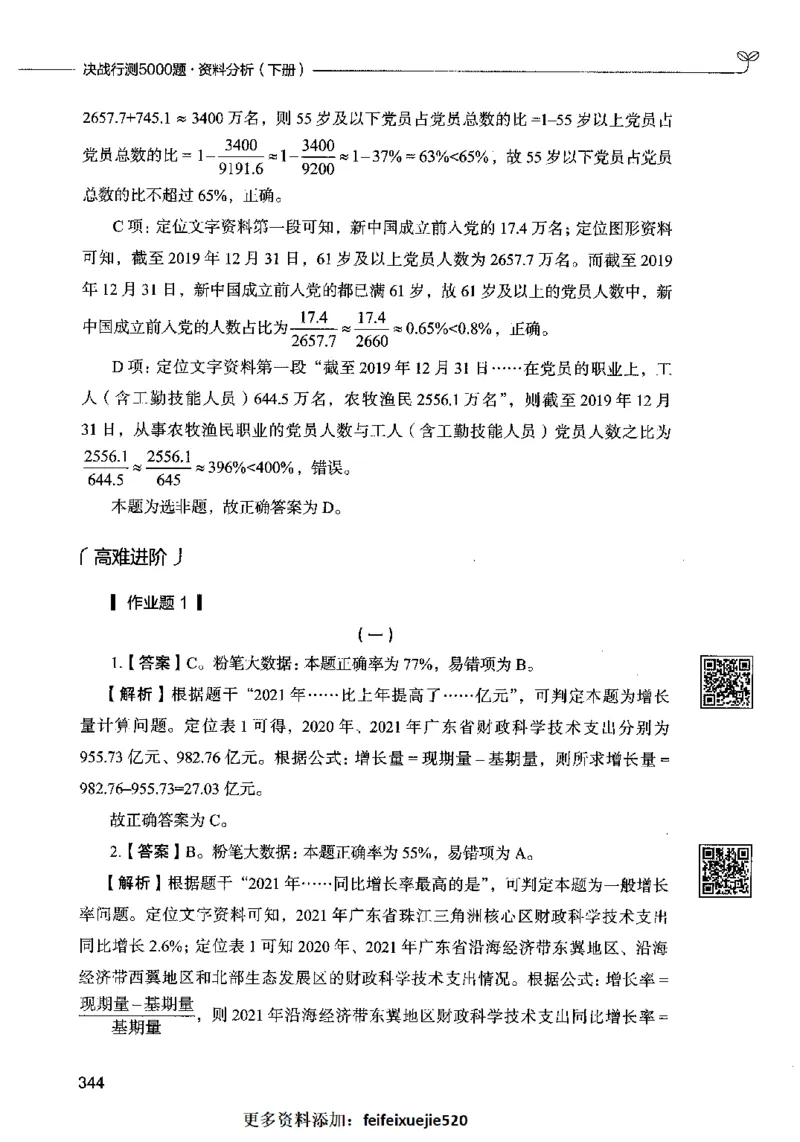 10资料分析（答案）2023年5月版_26吉林考备考资料包_11省考刷题包_04决战行测5000题_行测5000题2023年5月版次