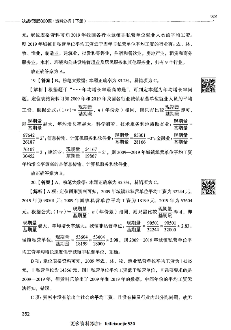 10资料分析（答案）2023年5月版_26吉林考备考资料包_11省考刷题包_04决战行测5000题_行测5000题2023年5月版次