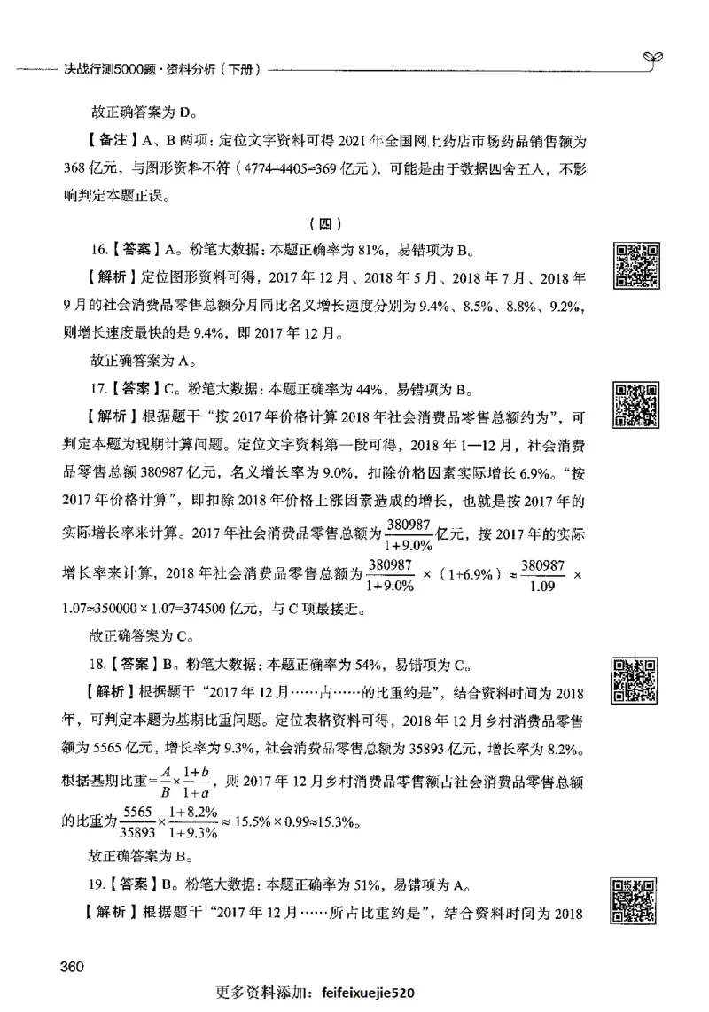10资料分析（答案）2023年5月版_26吉林考备考资料包_11省考刷题包_04决战行测5000题_行测5000题2023年5月版次
