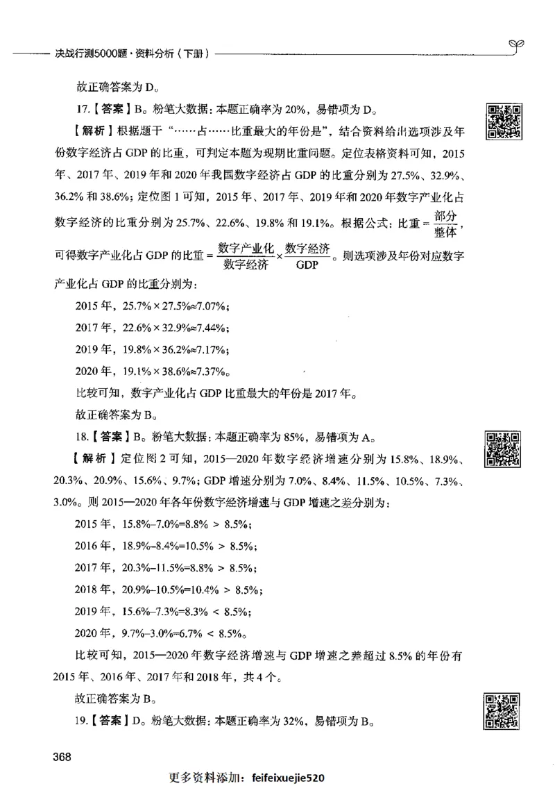10资料分析（答案）2023年5月版_26吉林考备考资料包_11省考刷题包_04决战行测5000题_行测5000题2023年5月版次