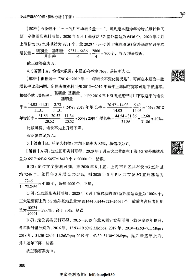 10资料分析（答案）2023年5月版_26吉林考备考资料包_11省考刷题包_04决战行测5000题_行测5000题2023年5月版次