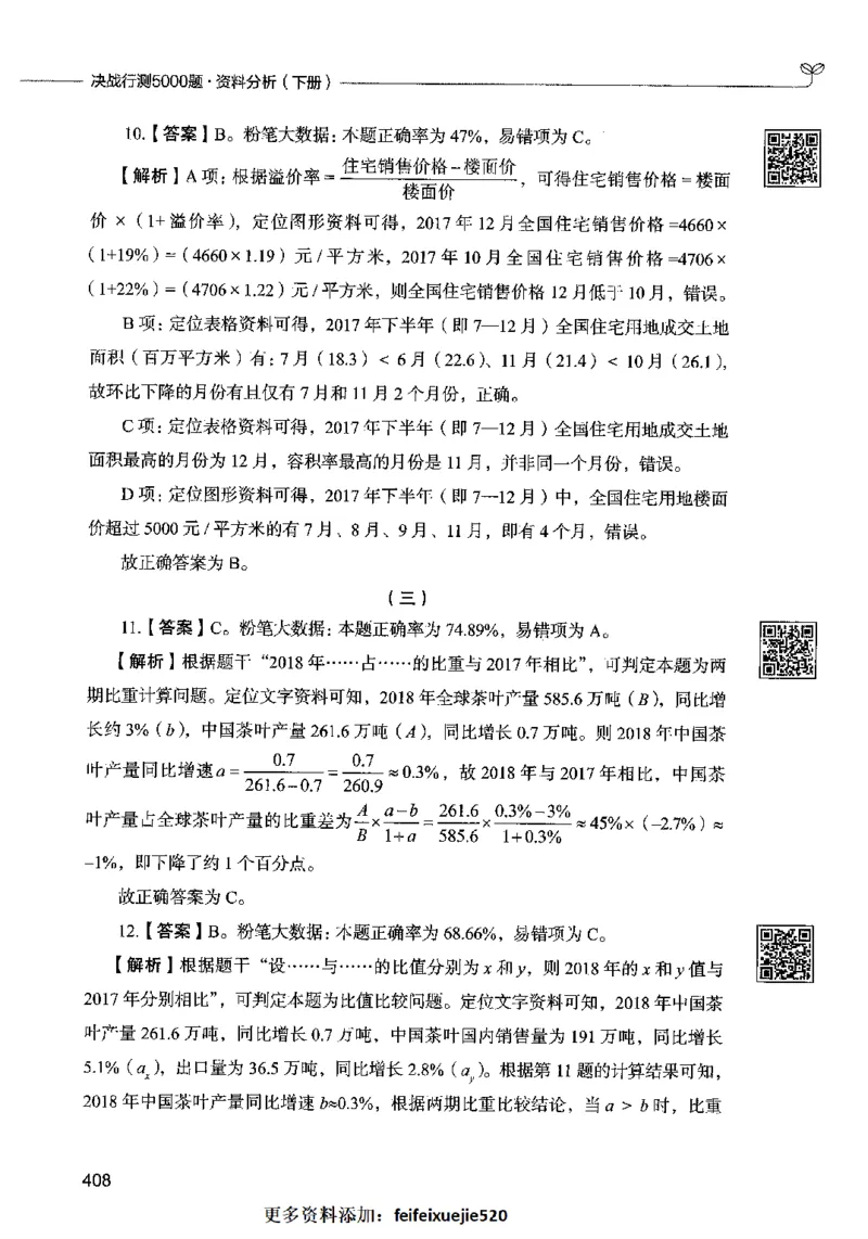 10资料分析（答案）2023年5月版_26吉林考备考资料包_11省考刷题包_04决战行测5000题_行测5000题2023年5月版次