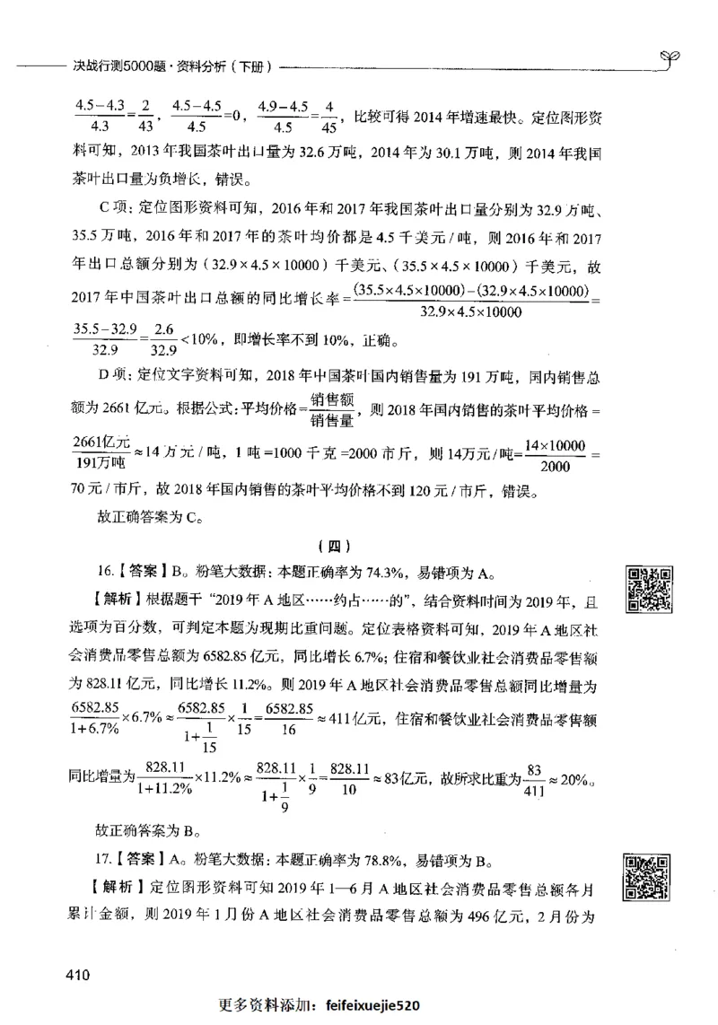 10资料分析（答案）2023年5月版_26吉林考备考资料包_11省考刷题包_04决战行测5000题_行测5000题2023年5月版次