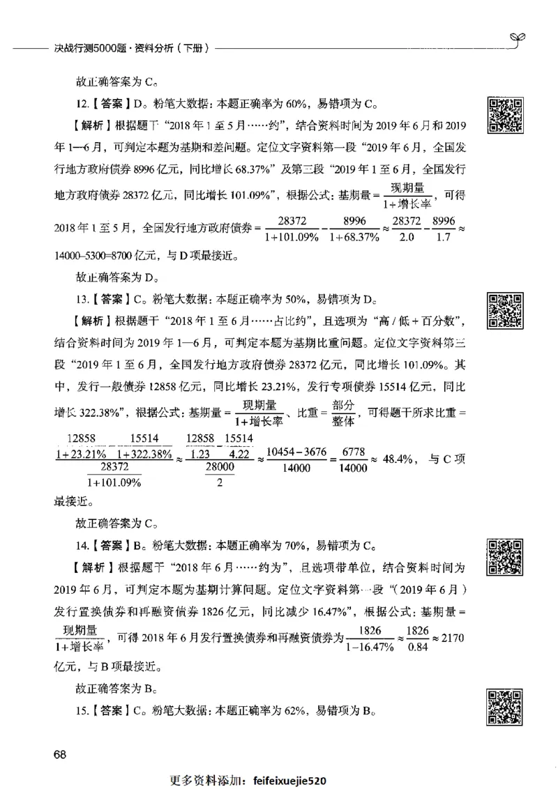10资料分析（答案）2023年5月版_26吉林考备考资料包_11省考刷题包_04决战行测5000题_行测5000题2023年5月版次