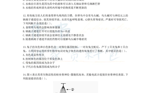 井书&middot;独家资料包教师资格证《（高中）生物》考前模拟卷（独家整理）_教资_初高中2026教资_25下教师资格证_科三高中各科资料汇总_井书&middot;独家资料包高中各科资料汇总
