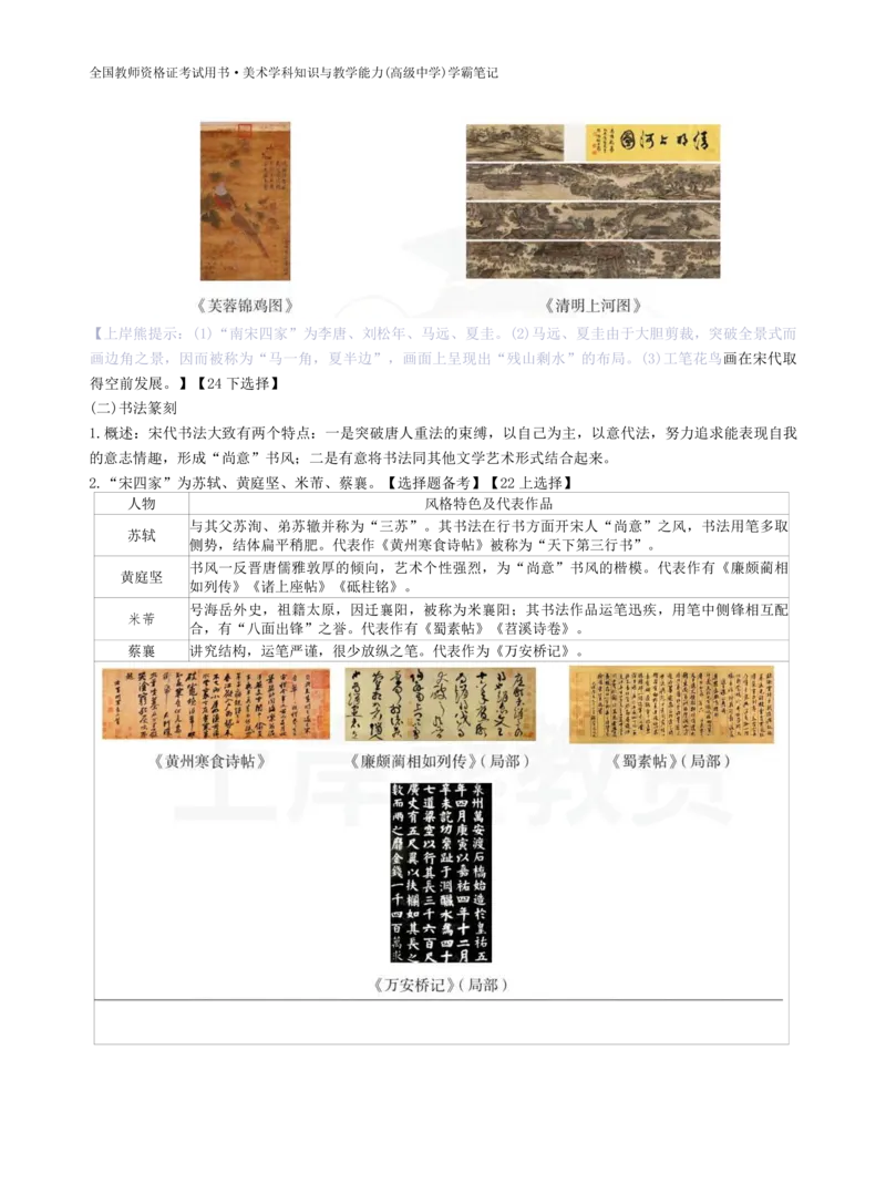 高中美术上岸熊学霸笔记66页(1)_教资_初高中2026教资_26上资料（持续更新）_高中科三_高中科目三资料包合集②_高中美术