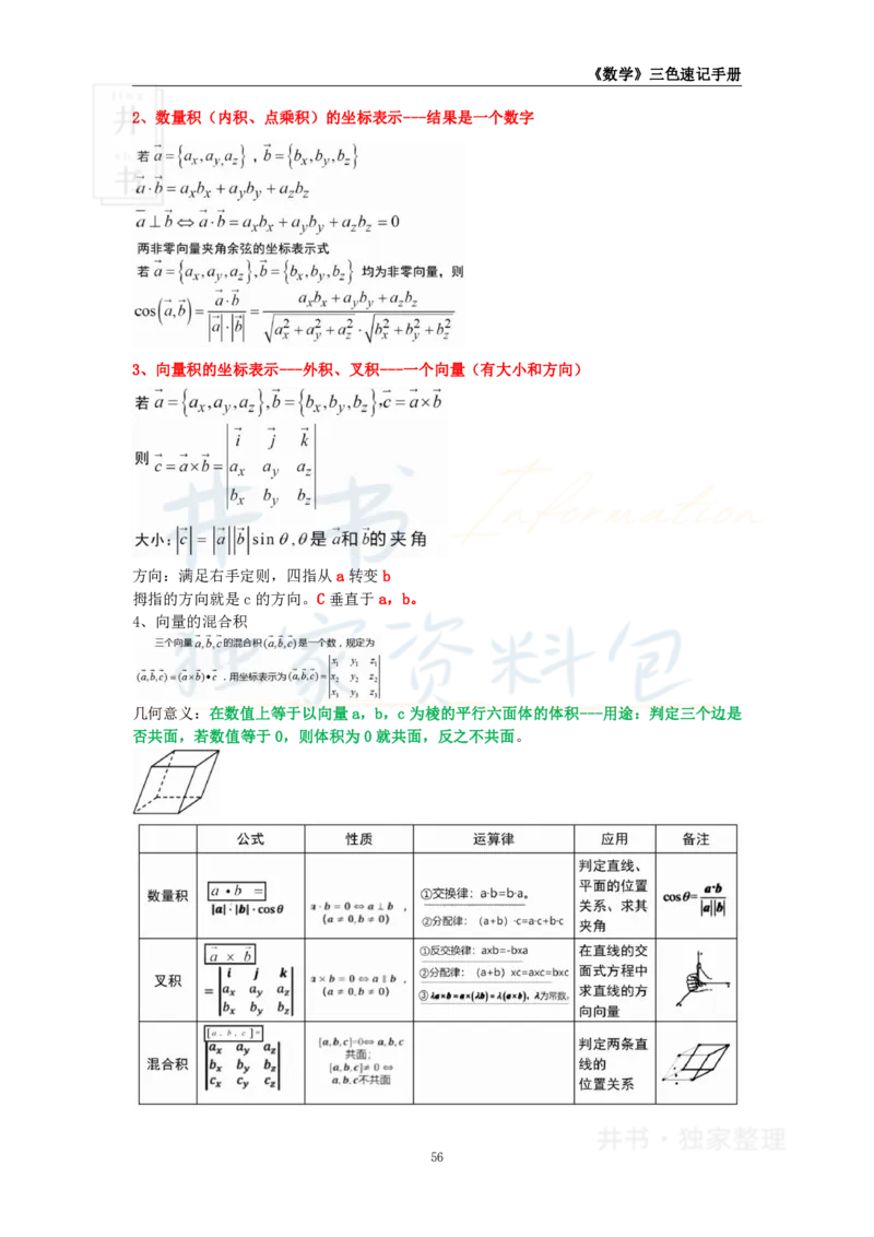 井书&middot;独家资料包教师资格《（高中）数学》三色速记手册（独家整理）_教资_初高中2026教资_25下教师资格证_科三高中各科资料汇总_井书&middot;独家资料包高中各科资料汇总