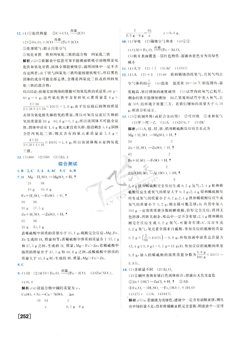 2025《一飞冲天-中考专项》化学答案_《一飞冲天-中考专项》2026版_一飞冲天-中考专项（2025版）