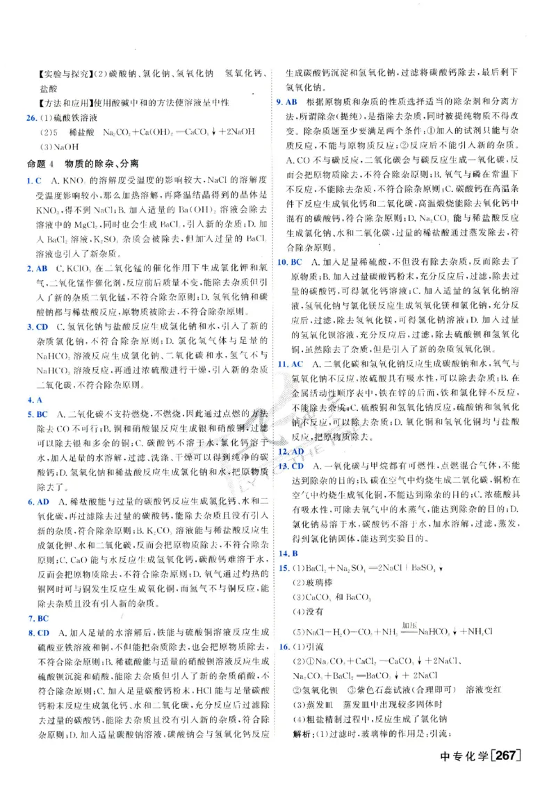 2025《一飞冲天-中考专项》化学答案_《一飞冲天-中考专项》2026版_一飞冲天-中考专项（2025版）