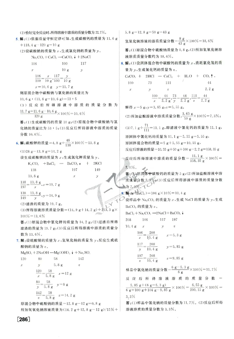 2025《一飞冲天-中考专项》化学答案_《一飞冲天-中考专项》2026版_一飞冲天-中考专项（2025版）