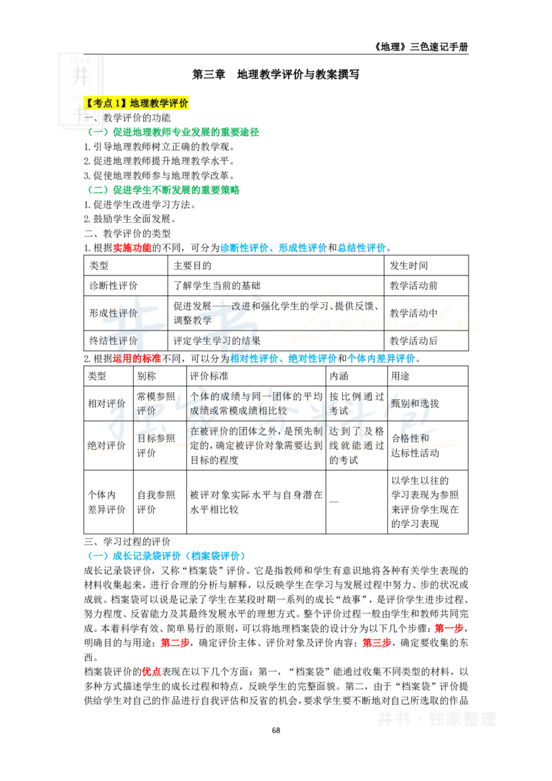 初中地理王炸秘籍10_教资_初高中2026教资_25下教师资格证_科三初中各科资料汇总_初中地理王炸秘籍