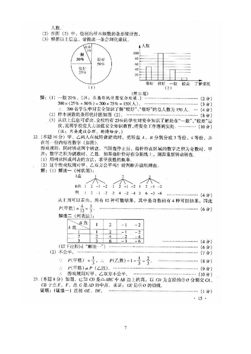 2008年山西省中考数学试题及答案_中考真题_2.数学中考真题2015-2024年_地区卷_山西中考数学2008---2022年（山西省统一试卷）