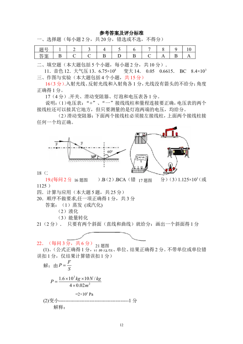 2013年菏泽市中考物理试题及答案解析_中考真题_4.物理中考真题2015-2024年_地区卷_山东省_菏泽物理10-22