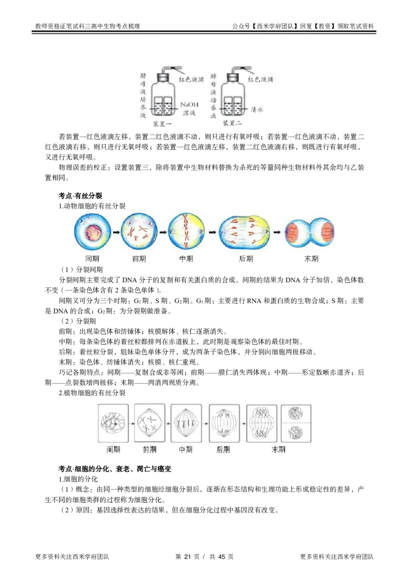 高中生物-考点梳理1_教资_25下资料合集二_25下最新科三知识点汇编+思维导图-高中_09.生物_04.考点梳理