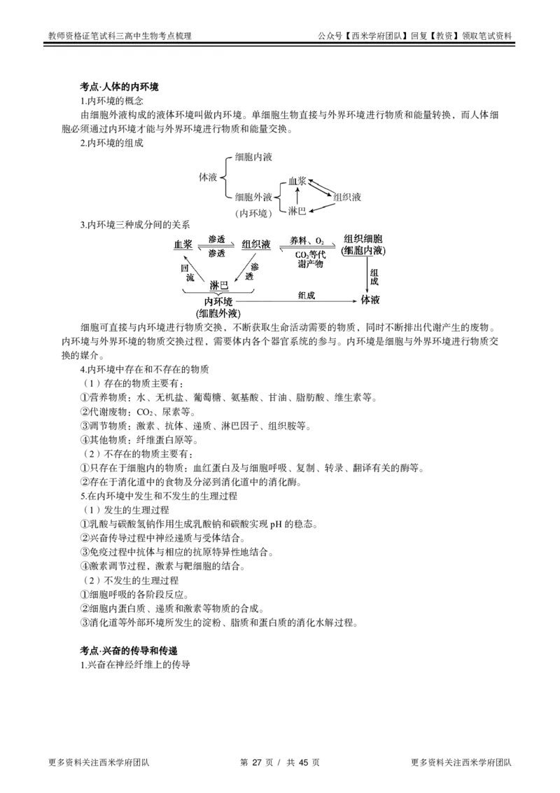 高中生物-考点梳理1_教资_25下资料合集二_25下最新科三知识点汇编+思维导图-高中_09.生物_04.考点梳理