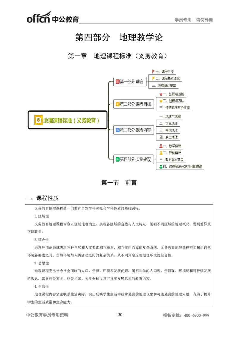 学科知识与教学能力-初中地理讲义172页_教资_33教资笔试历年真题汇总（科一+科二+科三）_科三真题_02初中科三各科电子资料包合集_地理（资料文档）_初中地理