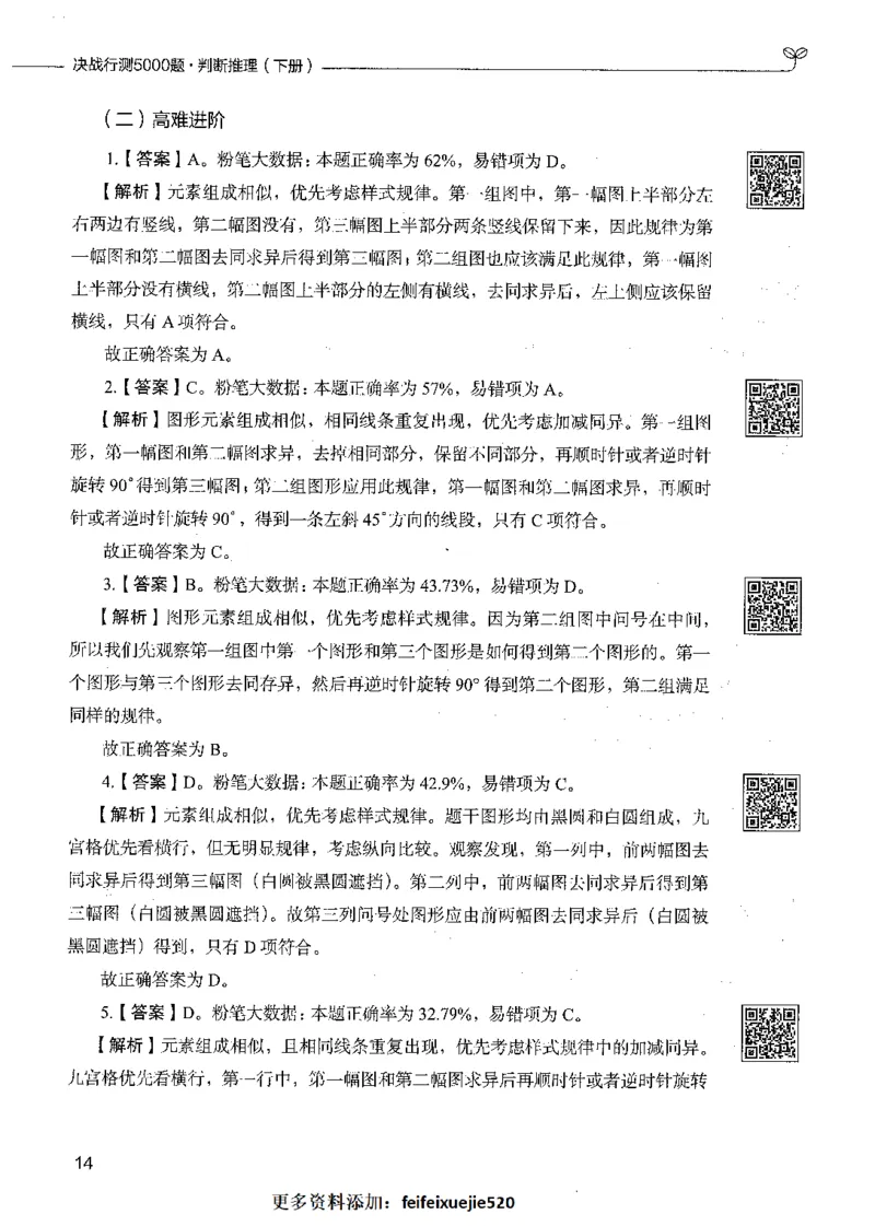 06判断推理（答案）_26吉林考备考资料包_11省考刷题包_04决战行测5000题_行测5000题2021年7月版次