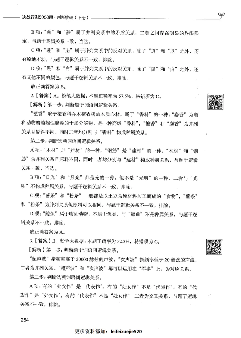 06判断推理（答案）_26吉林考备考资料包_11省考刷题包_04决战行测5000题_行测5000题2021年7月版次