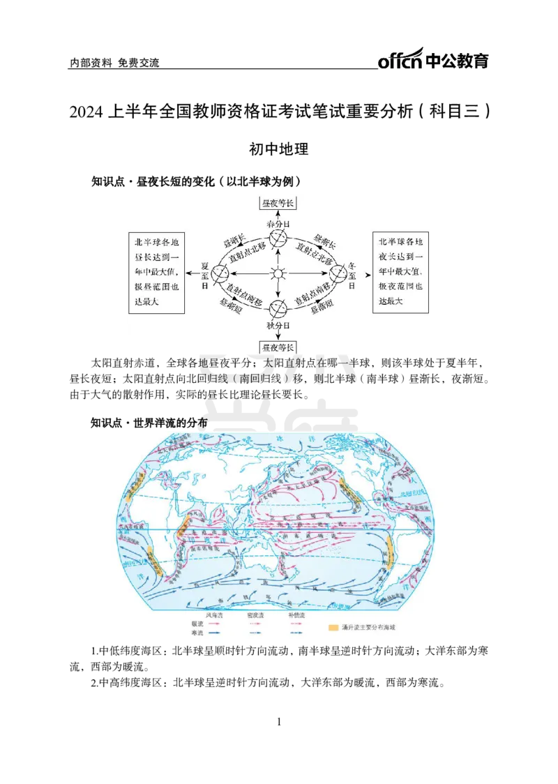 2024上半年教师资格笔试预测报-初中地理_4-教培资料-26年最新资料-同步更新_初中高中教资_03科三专项（进去保存报考的学科即可）_初中_初中地理-通关资料包_8.ZG考前预测报