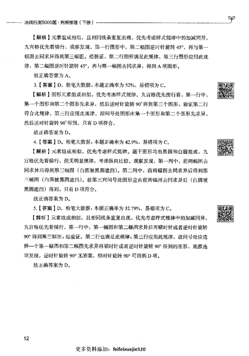 06判断推理（答案）2023年5月版_26吉林考备考资料包_11省考刷题包_04决战行测5000题_行测5000题2023年5月版次