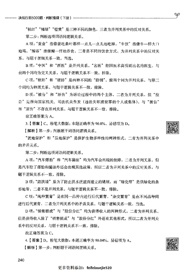 06判断推理（答案）2023年5月版_26吉林考备考资料包_11省考刷题包_04决战行测5000题_行测5000题2023年5月版次