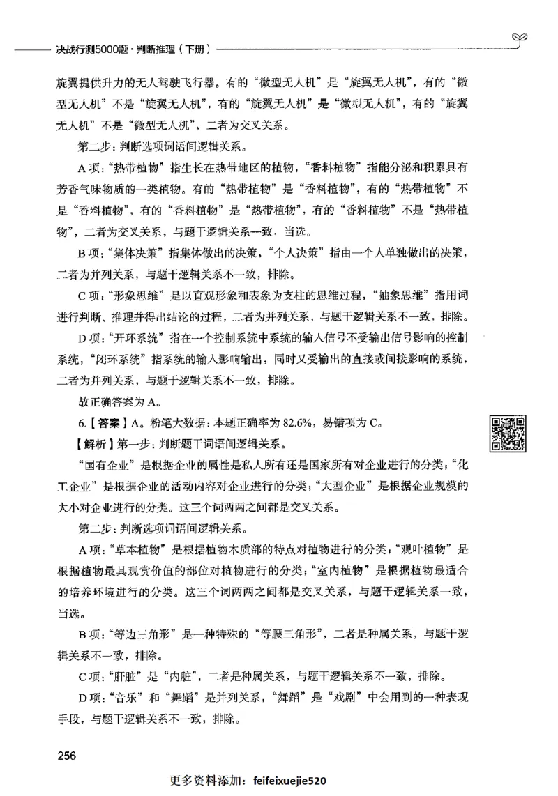 06判断推理（答案）2023年5月版_26吉林考备考资料包_11省考刷题包_04决战行测5000题_行测5000题2023年5月版次