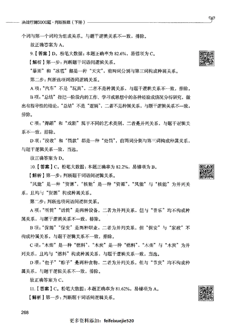 06判断推理（答案）2023年5月版_26吉林考备考资料包_11省考刷题包_04决战行测5000题_行测5000题2023年5月版次