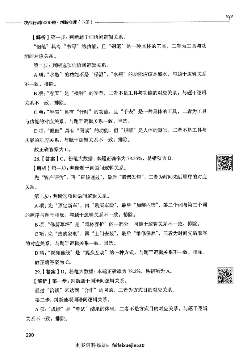06判断推理（答案）2023年5月版_26吉林考备考资料包_11省考刷题包_04决战行测5000题_行测5000题2023年5月版次