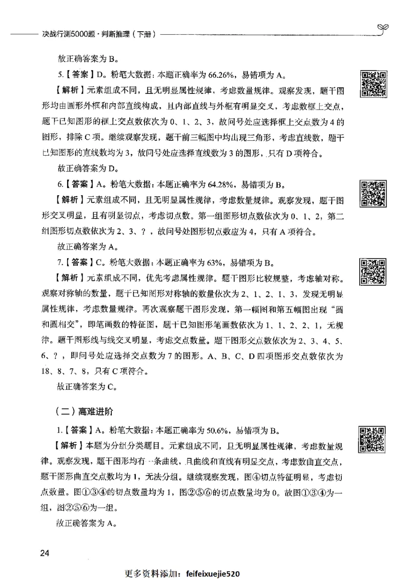 06判断推理（答案）2023年5月版_26吉林考备考资料包_11省考刷题包_04决战行测5000题_行测5000题2023年5月版次
