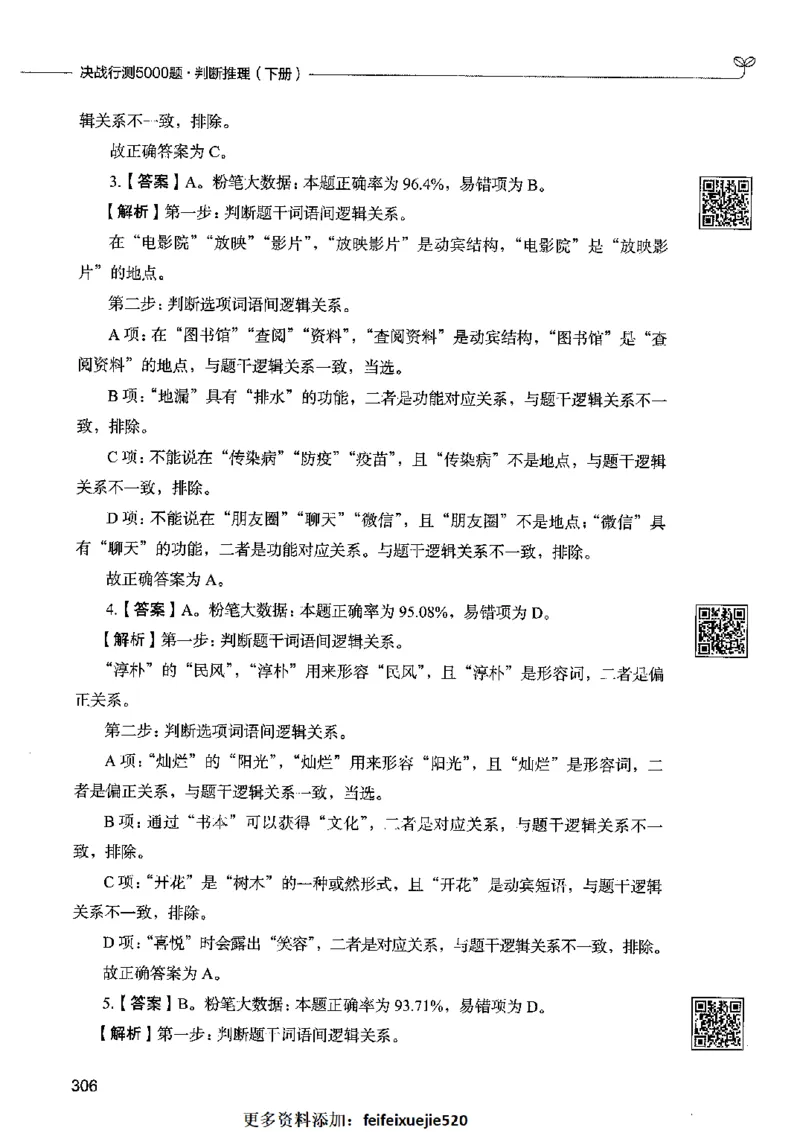 06判断推理（答案）2023年5月版_26吉林考备考资料包_11省考刷题包_04决战行测5000题_行测5000题2023年5月版次