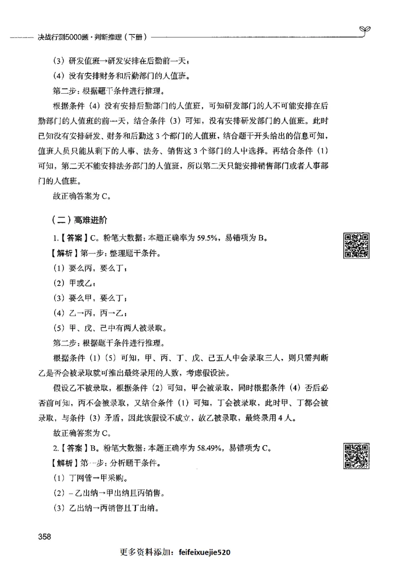 06判断推理（答案）2023年5月版_26吉林考备考资料包_11省考刷题包_04决战行测5000题_行测5000题2023年5月版次