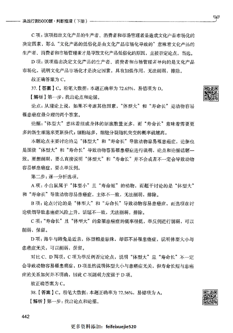 06判断推理（答案）2023年5月版_26吉林考备考资料包_11省考刷题包_04决战行测5000题_行测5000题2023年5月版次
