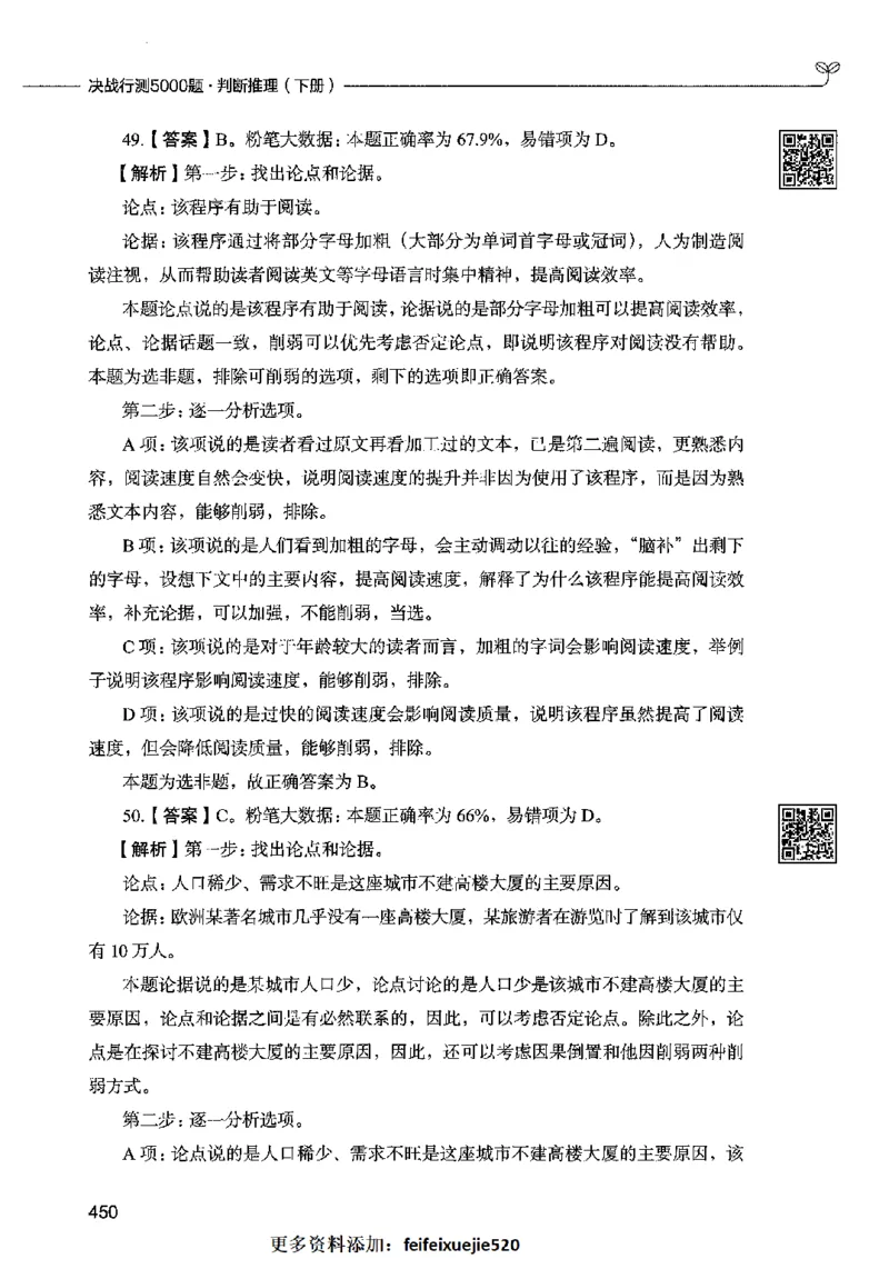 06判断推理（答案）2023年5月版_26吉林考备考资料包_11省考刷题包_04决战行测5000题_行测5000题2023年5月版次