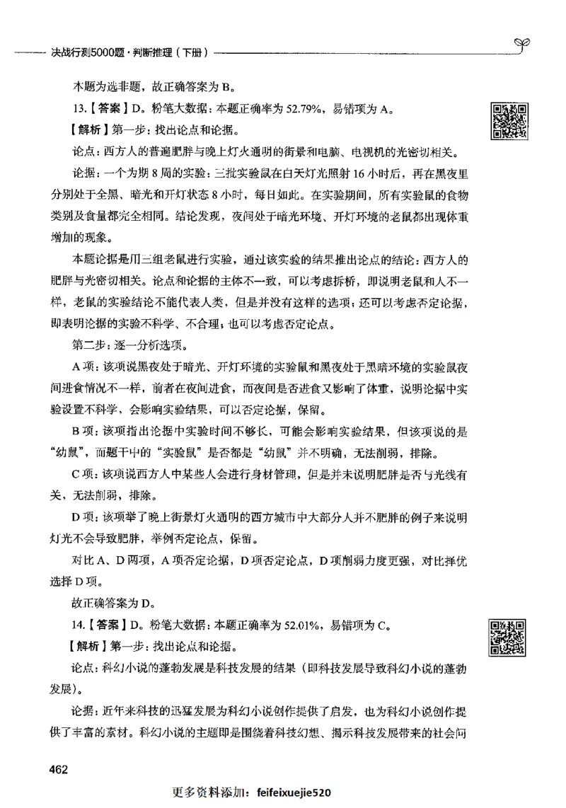 06判断推理（答案）2023年5月版_26吉林考备考资料包_11省考刷题包_04决战行测5000题_行测5000题2023年5月版次