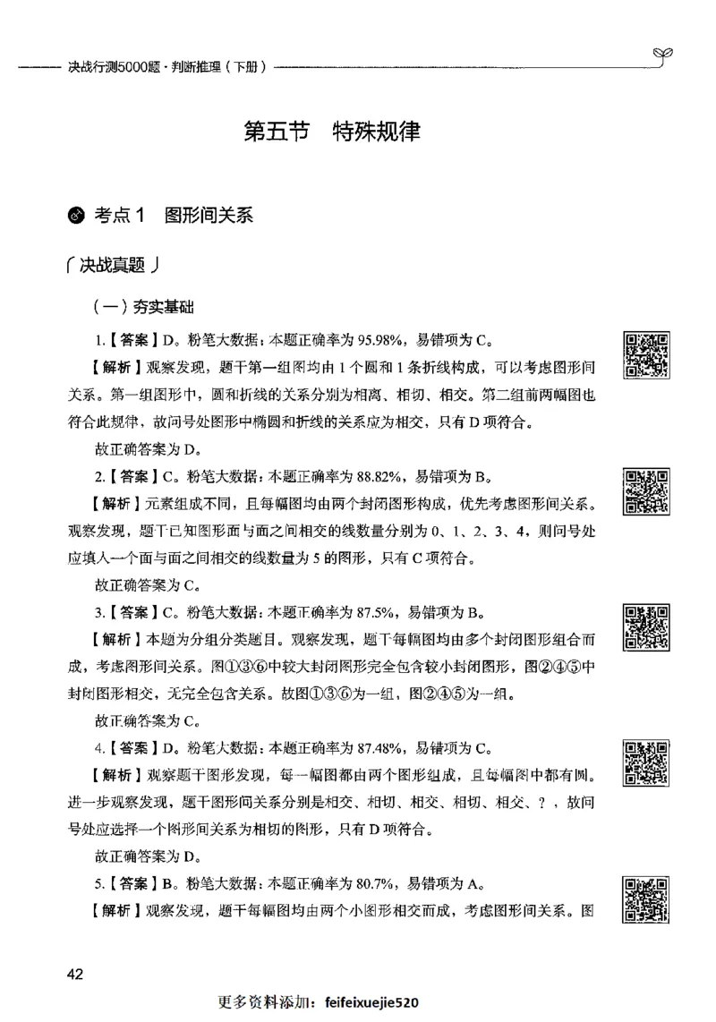 06判断推理（答案）2023年5月版_26吉林考备考资料包_11省考刷题包_04决战行测5000题_行测5000题2023年5月版次