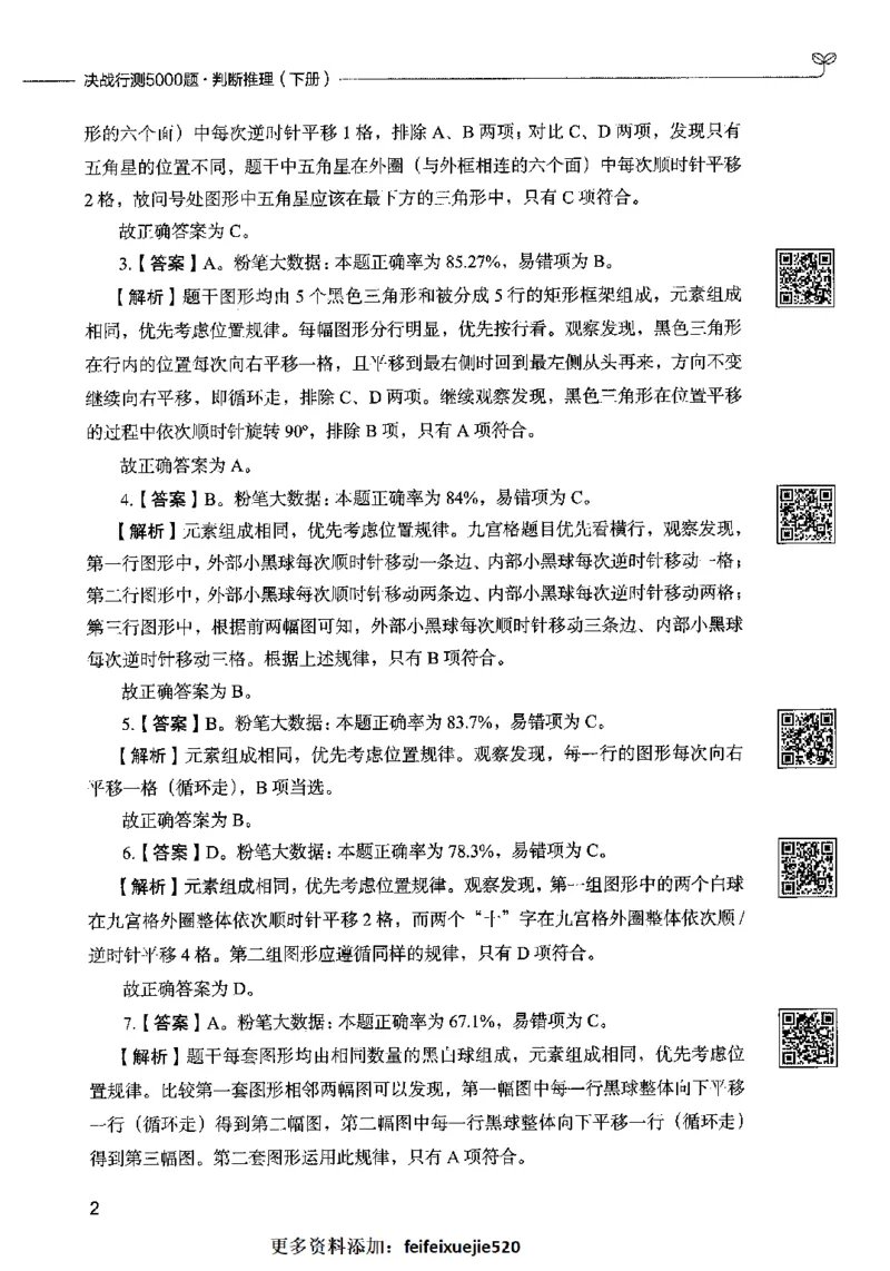 06判断推理（答案）2023年5月版_26吉林考备考资料包_11省考刷题包_04决战行测5000题_行测5000题2023年5月版次