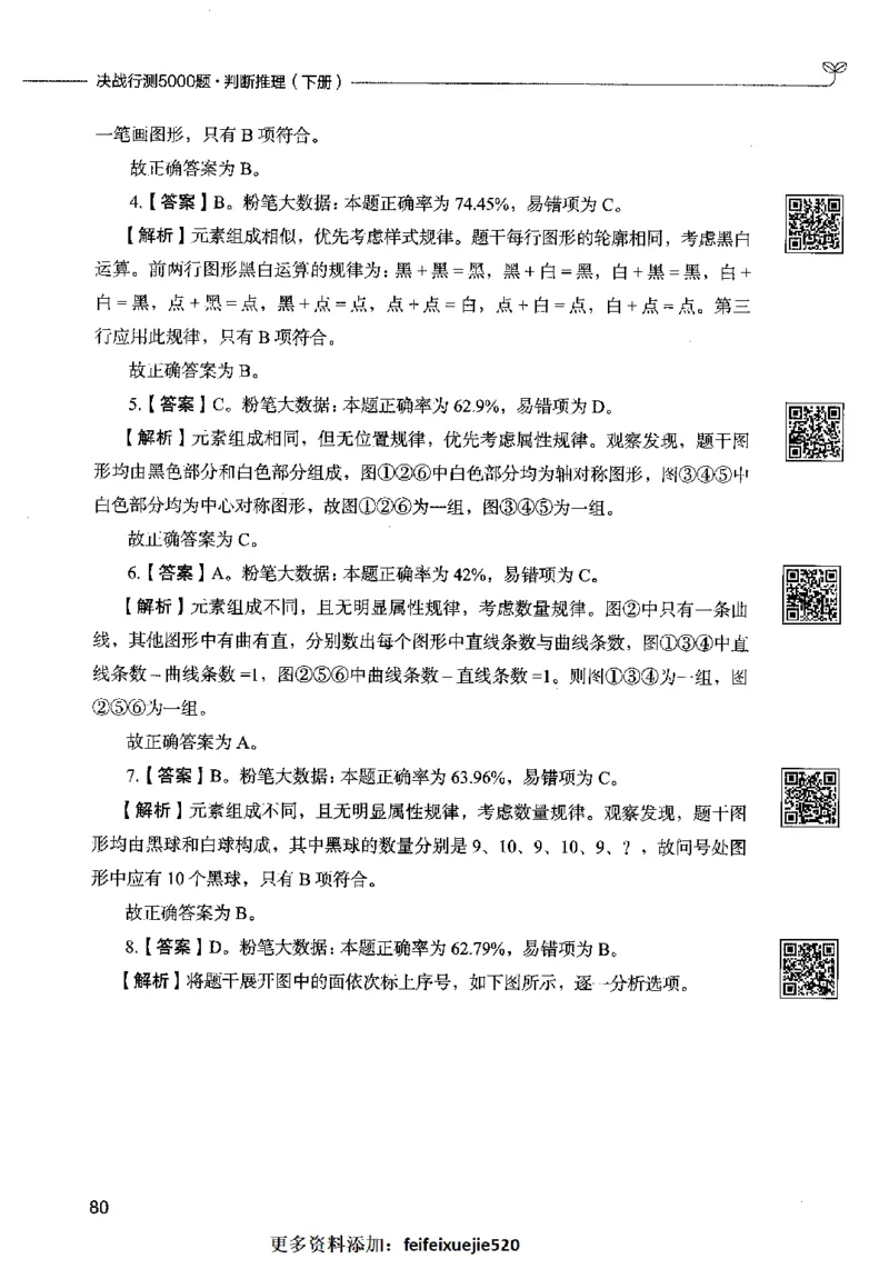 06判断推理（答案）2023年5月版_26吉林考备考资料包_11省考刷题包_04决战行测5000题_行测5000题2023年5月版次
