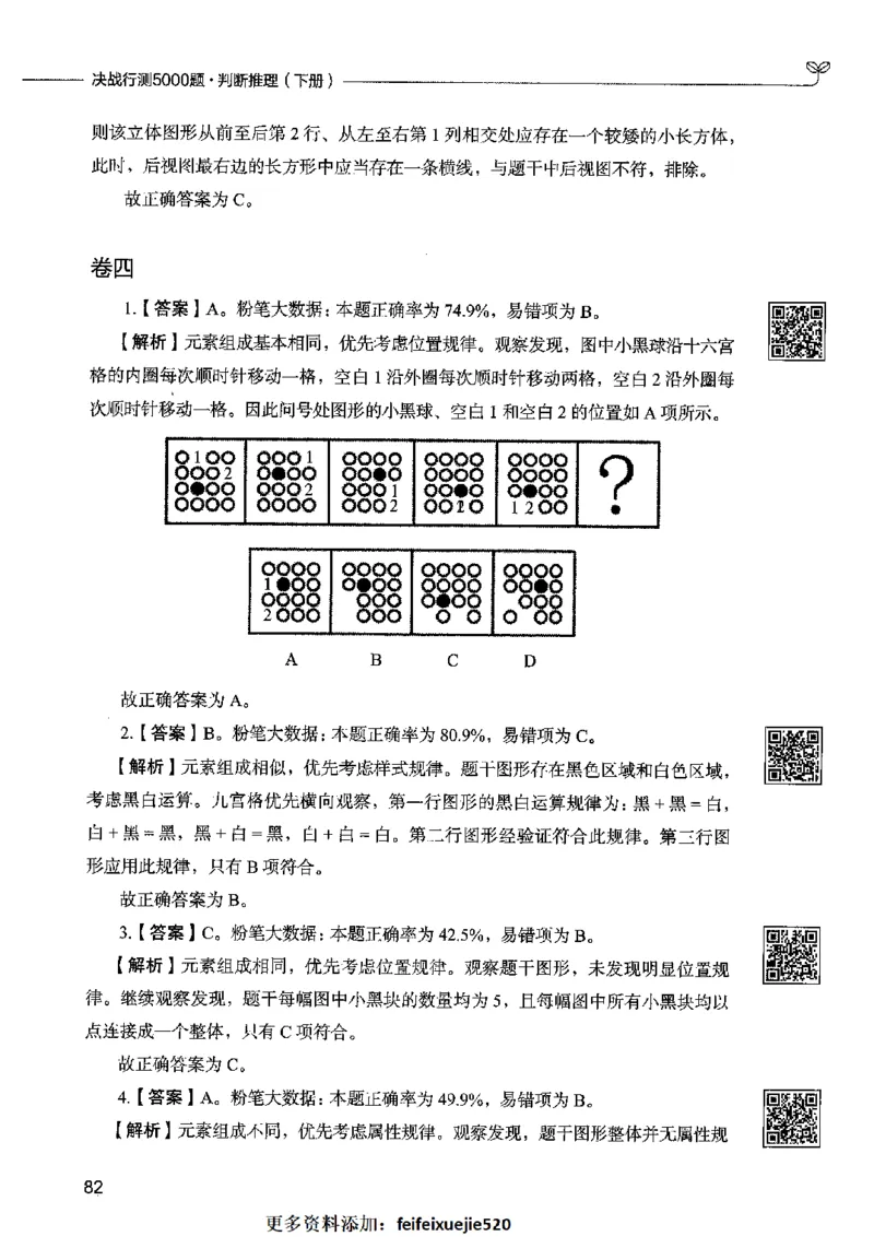 06判断推理（答案）2023年5月版_26吉林考备考资料包_11省考刷题包_04决战行测5000题_行测5000题2023年5月版次