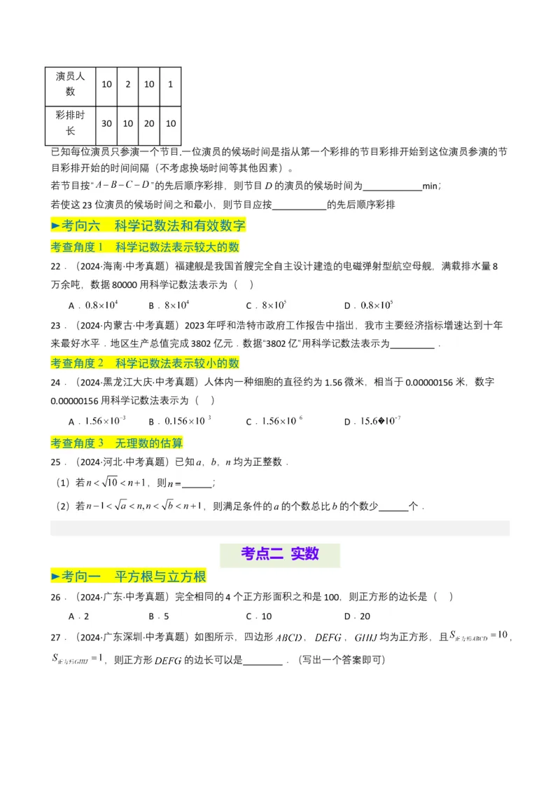 专题01实数及其运算（原卷版）_2数学总复习_2025中考复习资料_备战2025年中考数学真题题源解密（全国通用）