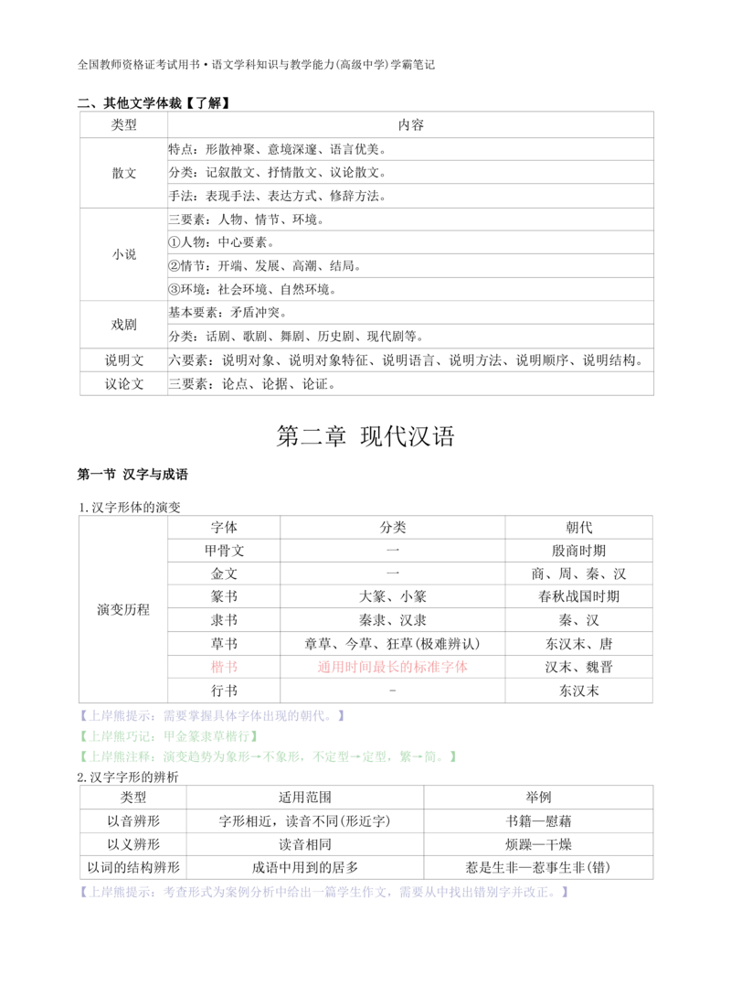 高中语文-学霸笔记42页(1)_教资_初高中2026教资_26上资料（持续更新）_高中科三_高中科目三资料包合集②_高中语文
