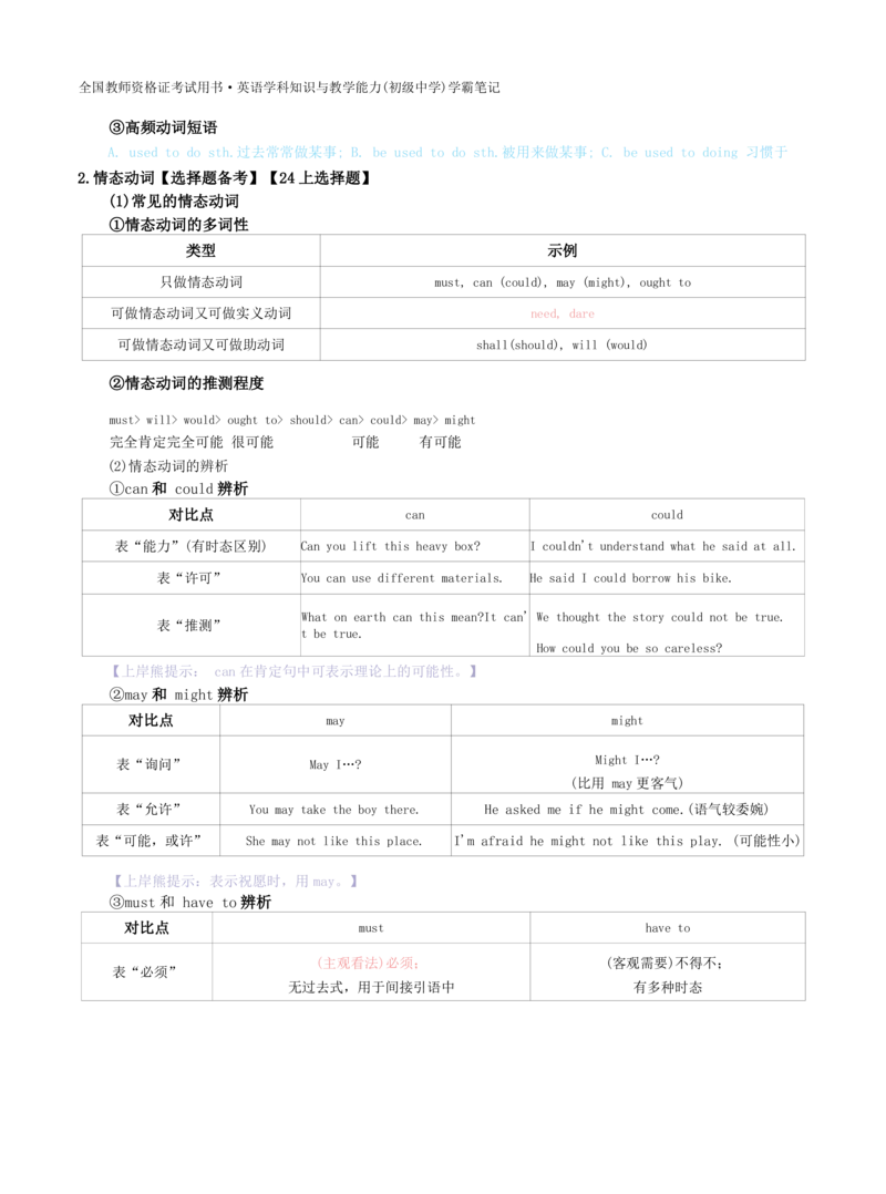 初中英语-学霸笔记34页_教资_初高中2026教资_26上资料（持续更新）_初中科三_初中科目三资料合集①_初中英语