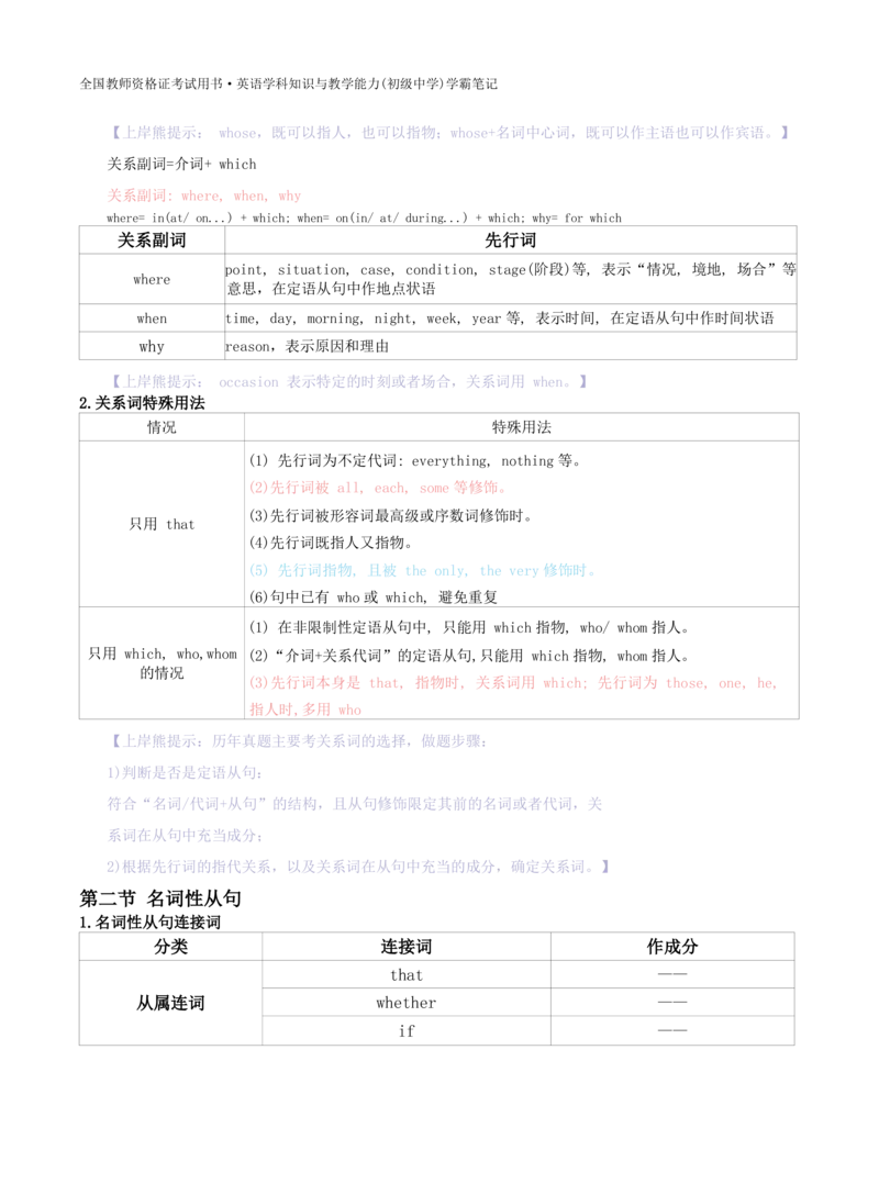 初中英语-学霸笔记34页_教资_初高中2026教资_26上资料（持续更新）_初中科三_初中科目三资料合集①_初中英语