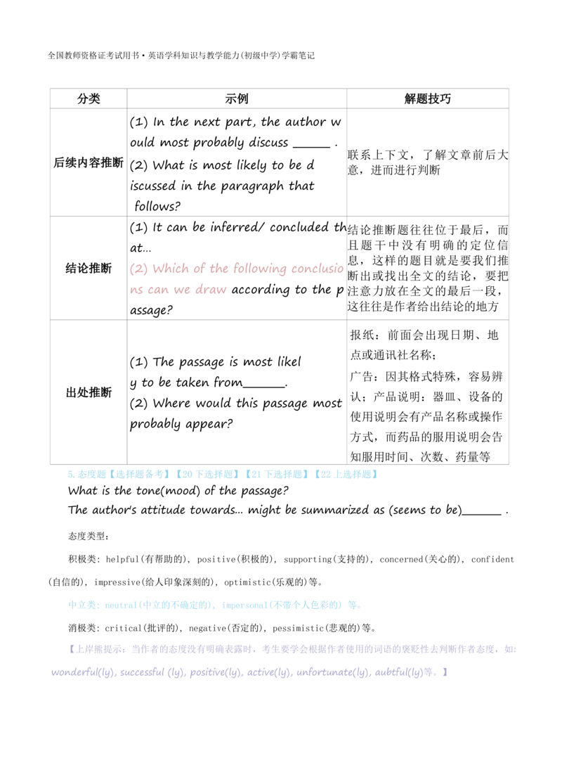初中英语-学霸笔记34页_教资_初高中2026教资_26上资料（持续更新）_初中科三_初中科目三资料合集①_初中英语